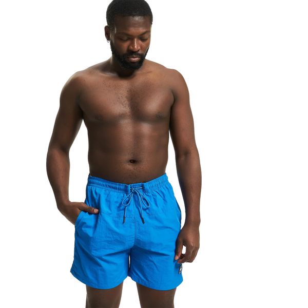 Męskie Szorty Kąpielowe Block. Niebieskie kąpielówki Urban Classics, m, bez wzorów. Za 84.99 zł.