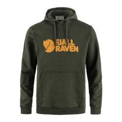 Bluza męska Fjällräven Logo Hoodie. Zielone bluzy Fjällräven, m, bez wzorów, bez kaptura. Za 629.99 zł.