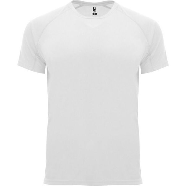 Męska Koszulka Sportowa Z Krótkim Rękawem Bahrain. Białe t-shirty sportowe ROLY, bez wzorów, bez ramiączek, trekkingowe. Za 27.99 zł.