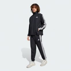 Dres Sportswear Basic 3-Stripes Woven. Czarne komplety dresowe Adidas, s, bez wzorów, z dresówki, bez ramiączek. Za 227.00 zł.