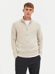 Selected Homme Sweter Rodney 16087985 Beżowy Regular Fit. Brązowe swetry rozpinane Selected Homme, m, bez wzorów, z bawełny, bez kołnierzyka, bez ramiączek. Za 149.99 zł.
