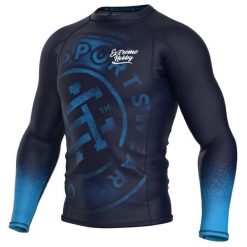 Koszulka sportowa męska Rashguard do MMA EXTREME HOBBY BADGE. Szare bielizna termoaktywna EXTREME HOBBY, m, bez wzorów, z bawełny, bez ramiączek, do biegania. Za 209.00 zł.