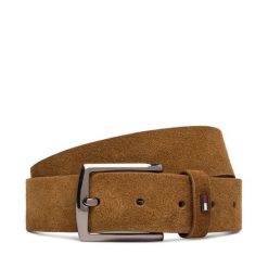 Pasek Tommy Hilfiger. Brązowe paski Tommy Hilfiger, bez wzorów. Za 209.99 zł.
