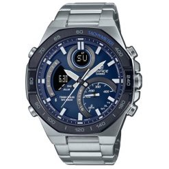 Zegarek męski Casio ECB-950DB-2AEF, Quartz, 48mm, 10ATM. Niebieskie zegarki Casio. Za 833.15 zł.