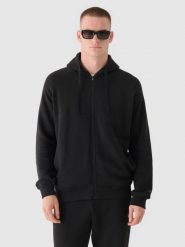 4F Bluza dresowa rozpinana z kapturem męska - czarna M. Czarne bluzy z kapturem 4F, m, bez wzorów, z bawełny, z kapturem. W wyprzedaży za 89.99 zł.