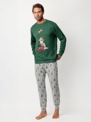 Disney Piżama "Disney" w kolorze zielonym rozmiar: M. Zielone piżamy Disney, m, bez wzorów, z bawełny, bez ramiączek. Za 165.99 zł.