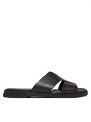 Tommy Hilfiger Klapki Premium Slipon Lh Sand FM0FM05357 Czarny. Czarne klapki Tommy Hilfiger, ze skóry. Za 339.99 zł.