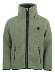 Peak Mountain Kurtka polarowa "Camay" w kolorze zielonym rozmiar: L. Zielone kurtki Peak Mountain, l, bez wzorów, z polaru, bez kaptura. Za 236.61 zł.