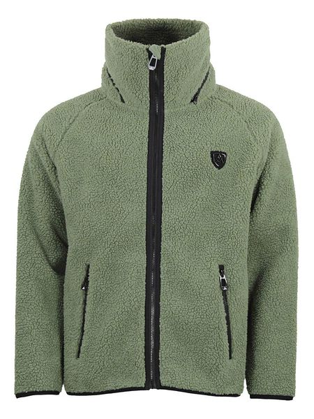 Peak Mountain Kurtka polarowa "Camay" w kolorze zielonym rozmiar: S. Zielone kurtki Peak Mountain, s, bez wzorów, z polaru, bez kaptura. Za 148.26 zł.