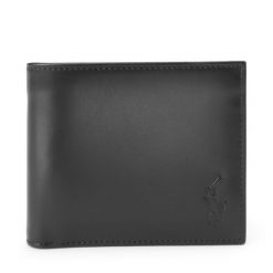 Duży Portfel Męski Polo Ralph Lauren. Czarne portfele Polo Ralph Lauren, bez wzorów. Za 379.99 zł.