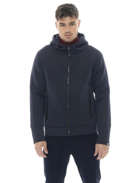 Leone 1947 Soft Basic męska kurtka z neoprenu z kapturem i zamkiem błyskawicznym. Niebieskie kurtki LEONE 1947 APPAREL, m, bez wzorów, z neoprenu, z kapturem. Za 530.46 zł.
