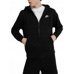 Bluza dresowa męska NIKE NSW CLUB z kapturem. Czarne bluzy z kapturem Nike, m, bez wzorów, z dresówki, z kapturem. Za 319.00 zł.