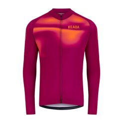 Męska koszulka rowerowa z długim rękawem - Onwards Three. Czerwone bluzy DONDA, m, bez wzorów, bez kaptura. Za 332.00 zł.