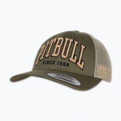 Czapka z daszkiem męska Pitbull Mesh "Pitbull Norton" Trucker Low Profile. Zielone czapki z daszkiem PITBULL, bez wzorów, z elastanu. Za 119.99 zł.