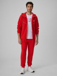 4F Spodnie kibica joggery męskie - czerwone XXL. Czerwone joggery i bojówki 4F, m, bez wzorów, z bawełny. Za 189.99 zł.