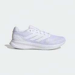 Buty Runfalcon 5 Wide Running. Białe buty do biegania Adidas, bez wzorów, bez zapięcia, do biegania. Za 259.00 zł.