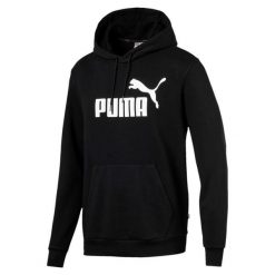 Bluza sportowa męska Puma Ess Hoody TR Big Logo. Czarne bluzy z kapturem Puma, l, bez wzorów, z kapturem. Za 226.80 zł.