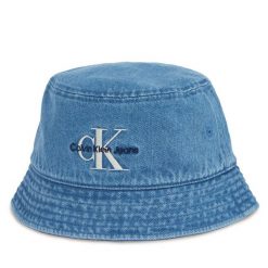 Kapelusz Calvin Klein. Niebieskie kapelusze CALVIN KLEIN, bez wzorów, z denimu. Za 139.99 zł.
