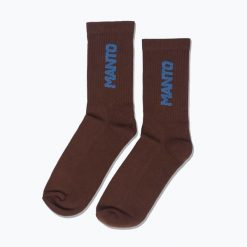 Skarpety MANTO Logotype 23. Brązowe skarpety Manto, bez wzorów, z bawełny. Za 45.99 zł.