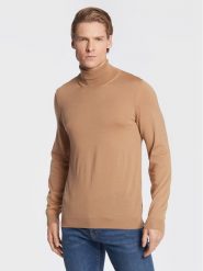 Boss Golf Musso-P 50468262 Brązowy Slim Fit. Brązowe golfy Boss, l, bez wzorów, z bawełny, bez kołnierzyka, bez ramiączek. Za 419.99 zł.
