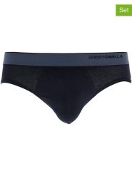 COTONELLA Slipy (2 pary) w kolorze czarnym rozmiar: L. Czarne slipki COTONELLA, l, bez wzorów. Za 43.99 zł.