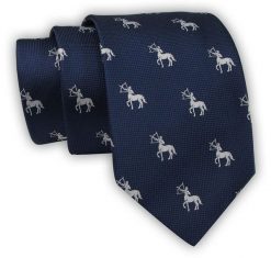 Krawat Alties (7 cm) - Znaki Zodiaku: STRZELEC. Niebieskie krawaty i muchy Alties, bez wzorów, z tkaniny. Za 49.00 zł.