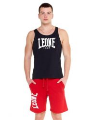 Męski podkoszulek Fight Fluo. Czarne podkoszulki LEONE 1947 APPAREL, l, bez wzorów, z bawełny, bez ramiączek. Za 42.06 zł.