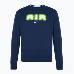 Bluza męska Nike Sportstwear Air Crew-Neck. Czarne bluzy Nike, m, bez wzorów, bez kaptura. Za 259.99 zł.