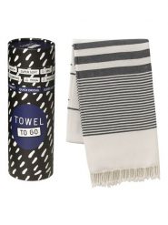 Samimi Chusta hammam "Malibu" w kolorze szaro-białym - 180 x 100 cm rozmiar: onesize. Białe szaliki Samimi, bez wzorów, z bawełny. Za 60.99 zł.