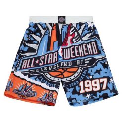 Szorty NBA All Star. Brązowe szorty Mitchell & Ness, bez wzorów, retro. Za 338.00 zł.