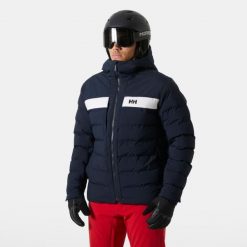 Kurtka z kapturem Helly Hansen Bossanova. Niebieskie kurtki narciarskie i snowboardowe Helly Hansen, m, bez wzorów, z puchu, narciarskie. W wyprzedaży za 1,207.50 zł.