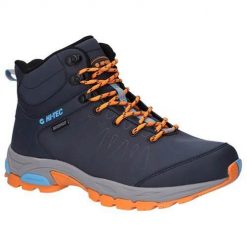 Buty trekkingowe męskie Hi-Tec Raven Mid Wp. Niebieskie buty trekkingowe Hi-tec, bez wzorów, z materiału, bez zapięcia, trekkingowe. Za 518.00 zł.
