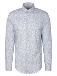 Seidensticker Koszula - Slim fit - w kolorze błękitno-żółtym rozmiar: 40. Niebieskie koszule Seidensticker, bez wzorów, z bawełny, bez kołnierzyka, bez ramiączek. Za 127.95 zł.