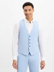 Finshley & Harding kamizelka garniturowa - Alameda Mężczyźni Slim Fit niebieski, 50. Niebieskie garnitury Finshley & Harding, m, bez wzorów, z syntetyku. Za 299.95 zł.