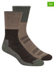 Skechers Skarpety (2 pary) w kolorze brązowym rozmiar: 40,5-46. Brązowe skarpety Skechers, bez wzorów, ze splotem. Za 26.13 zł.