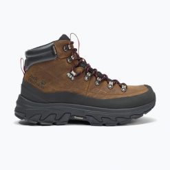 Buty turystyczne męskie Jack Wolfskin Apex Hike Pro Leather Texapore Mid. Brązowe buty turystyczne Jack Wolfskin, bez wzorów, ze skóry, przed kolano, bez zapięcia, trekkingowe. Za 839.99 zł.