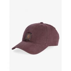 Czapka z daszkiem Carhartt Canvas Cap - dark sepia. Czerwone czapki z daszkiem Carhartt, bez wzorów. Za 77.75 zł.