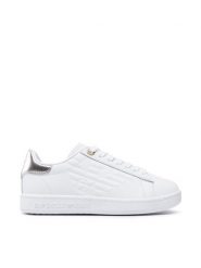 EA7 Emporio Armani Sneakersy X8X001 XCC51 R579 Biały. Białe buty sportowe casual EA7 Emporio Armani, bez wzorów, ze skóry, bez zapięcia. Za 529.99 zł.