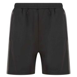 Spodenki Z Dzianiny Z Kieszenią Dla Dorosłych Unisex. Czarne szorty FINDEN & HALES, m, bez wzorów, z dzianiny, sportowe. Za 102.99 zł.