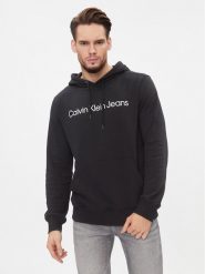 Calvin Klein Jeans Bluza J30J322551 Czarny Regular Fit. Czarne bluzy Calvin Klein Jeans, l, bez wzorów, z bawełny, bez kaptura. Za 229.99 zł.