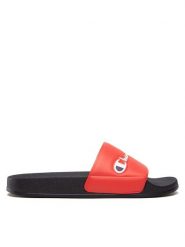 Champion Klapki Slide Varsity S21993-CHA-RS001 Czerwony. Czerwone klapki Champion, ze skóry. Za 99.99 zł.