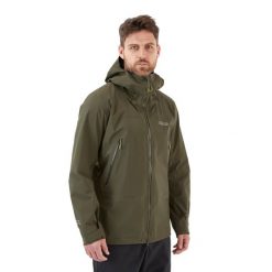 Kurtka przeciwdeszczowa męska Rab Kangri GTX Jacket z kapturem. Szare kurtki RAB, m, bez wzorów, z kapturem. Za 1,179.85 zł.