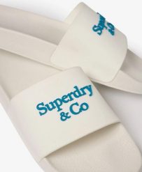 Superdry Klapki Company Logo High Build – Brilliant White/Mid Blue. Białe klapki Superdry, z gumy. Za 151.45 zł.