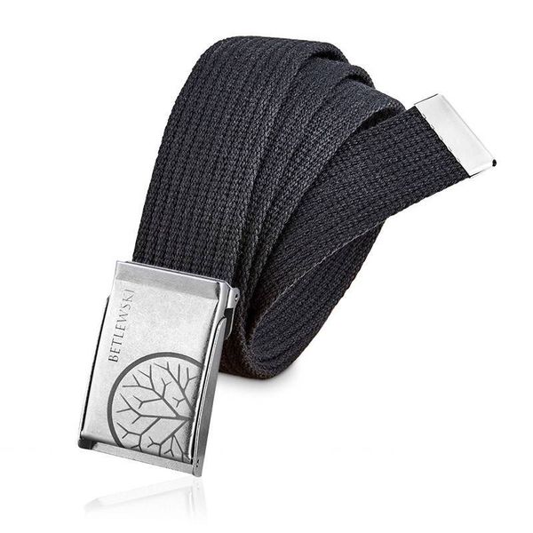 Pasek parciany BETLEWSKI PRCB-01_SR-3 M c. szary. Szare paski Betlewski, bez wzorów, z materiału. Za 44.99 zł.