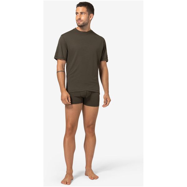 Koszulka termoaktywna z krótkim rękawem męska SUPER.NATURAL Sierra 140 Tee. Brązowe bielizna termoaktywna super.natural, na lato, l, bez wzorów, z materiału, bez ramiączek. Za 299.99 zł.