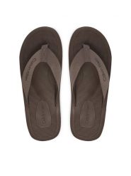 Calvin Klein Japonki Logo Webbing Strap HM0HM02106 Brązowy. Brązowe japonki CALVIN KLEIN, bez wzorów, z materiału. Za 189.99 zł.