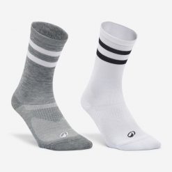 Skarpetki fitness Domyos wysokie 2 pary. Skarpety DOMYOS, bez wzorów, z dzianiny. Za 39.99 zł.