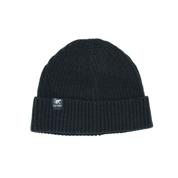 Czapka dzianinowa Beanie - rozmiar uniwersalny - (czarna). Czarne czapki zimowe SURF MONKEY, bez wzorów, z dzianiny. Za 119.95 zł.