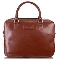 Torba skórzana Tizano TM05 brązowa. Brązowe torby na laptopa TIZANO. Za 414.00 zł.