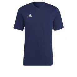 Entrada 22 Tee. Niebieskie t-shirty sportowe Adidas, bez wzorów, bez ramiączek, do piłki nożnej. Za 66.99 zł.